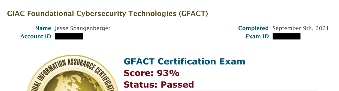 Review: GIAC Foundational Cybersecurity Technologies (GFACT)