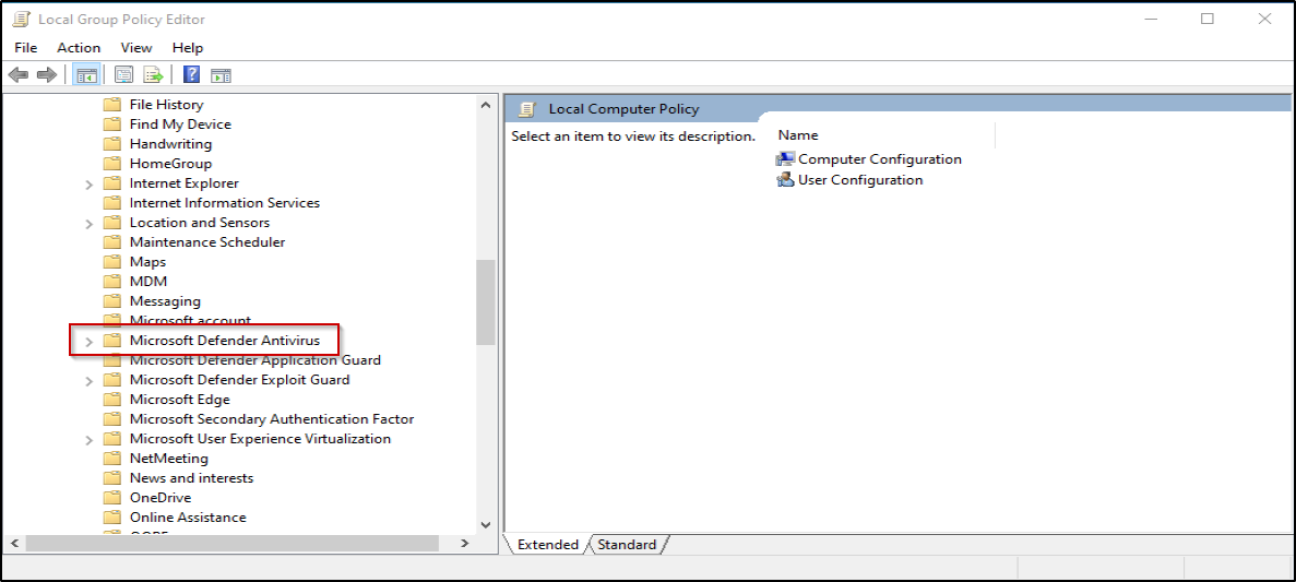 Disabling Windows Defender Antivirus